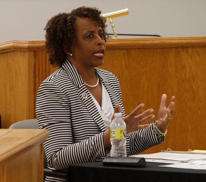 Angela Huff, interim director of schools for Clarkville-Montgomery County School System, spoke about her work in the district the past 10 months.