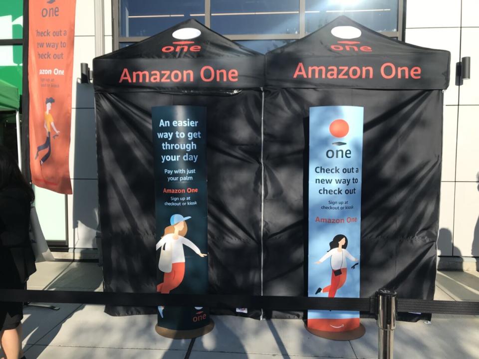 Amazon One booth