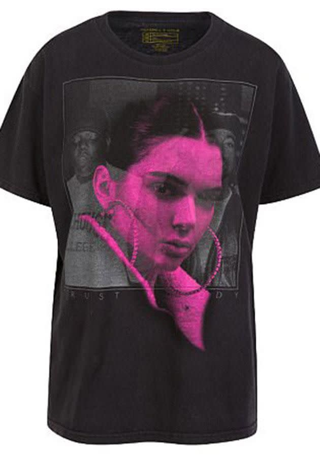 The sisters came under fire for using Biggie and Tupac's image on the shirts. Source: Kendall + Kylie