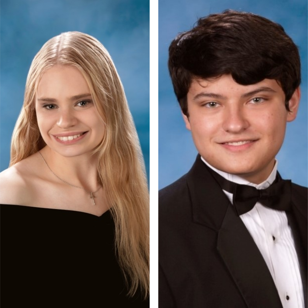 Mt. Juliet High School valedictorian Emily Olson, left, and salutatorian Ethan Grossman, right.