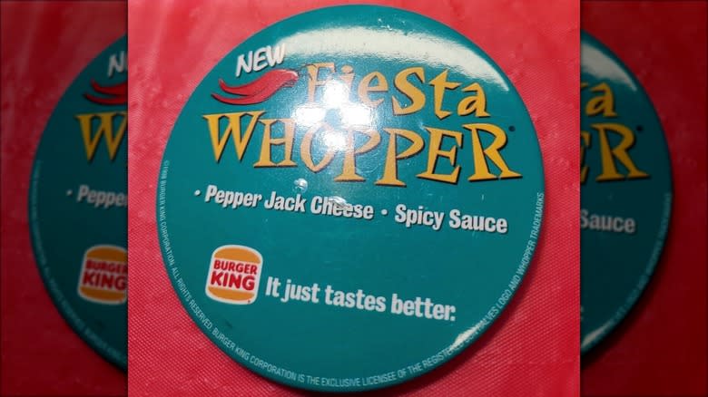 Burger King Fiesta Whopper button