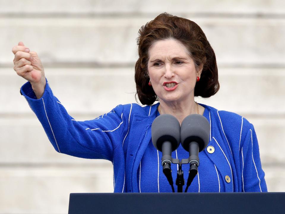 Lynda Bird Johnson Robb speaks in Washington in 2013.