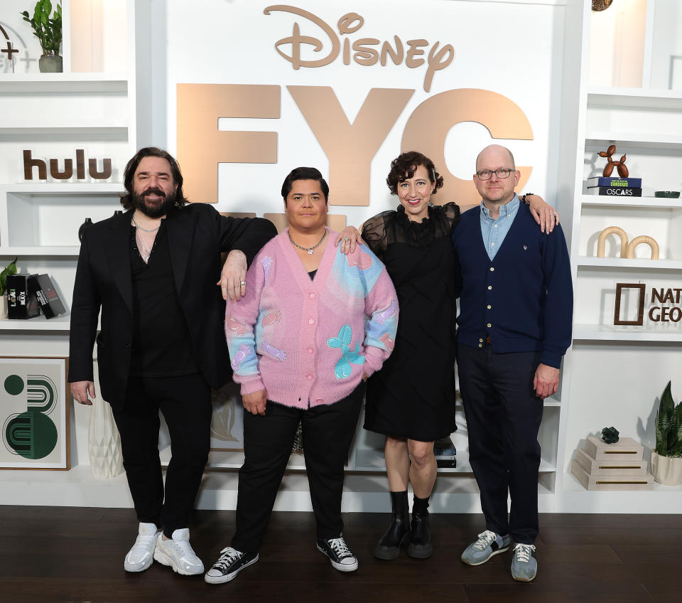 Matt Berry, Harvey Guillen, Kristen Schaal and Mark Proksch