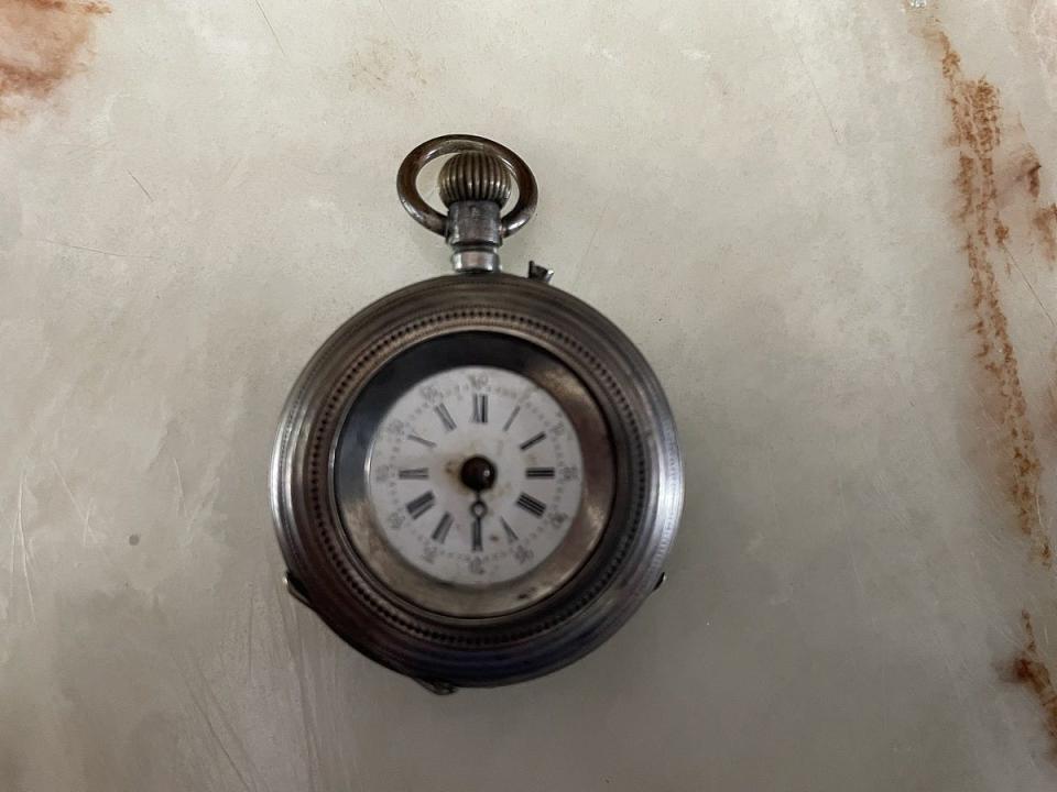 The tiny watch of Maude Pierce, Gerald Smith's great-grandmother.