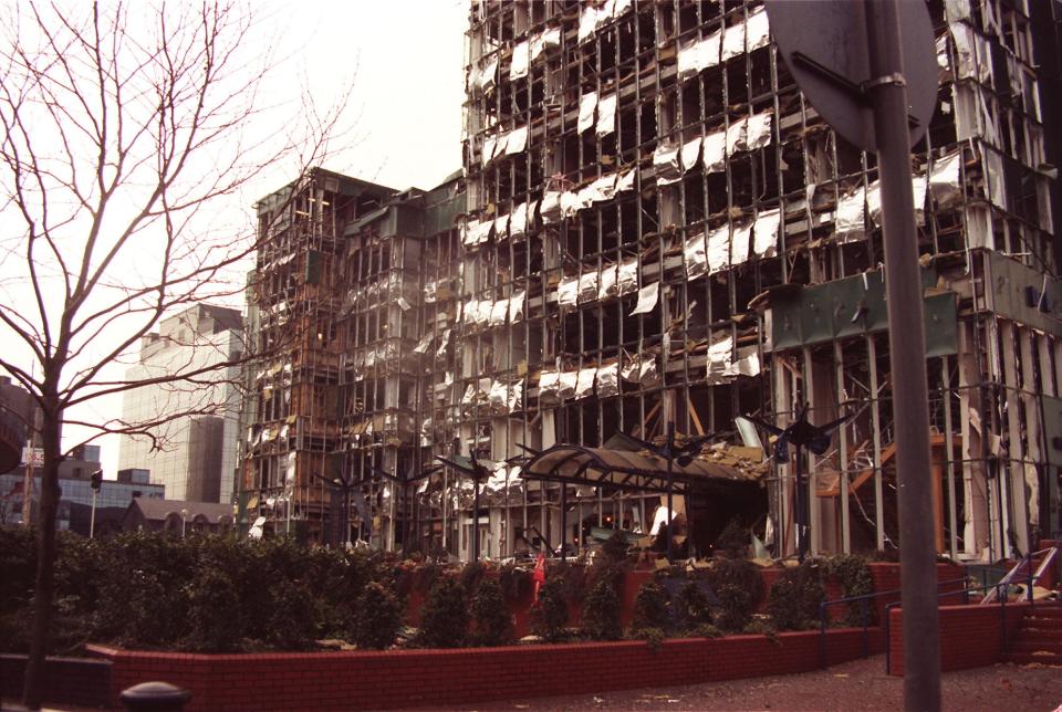 Office buildings in London’s Docklands, which were devastated in an IRA bomb blast in 1996 (David Giles/PA) (PA Wire)