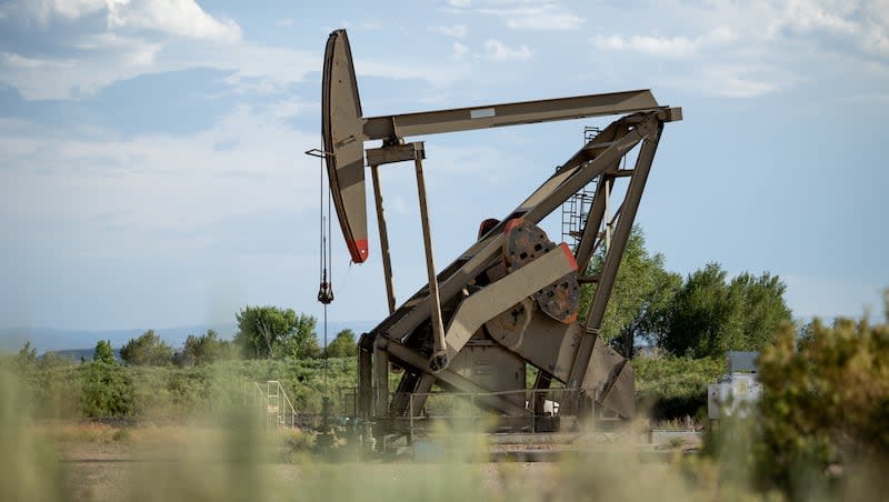 A pumpjack pulls oil from a well in Duchesne on July 27, 2022.