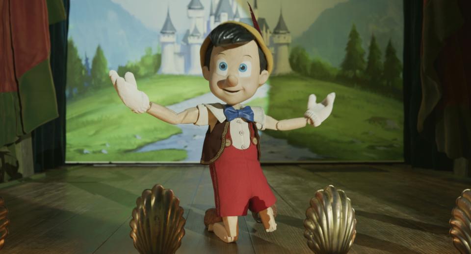 Benjamin Evan Ainsworth voices Pinocchio in Pinocchio. (Walt Disney Studios)