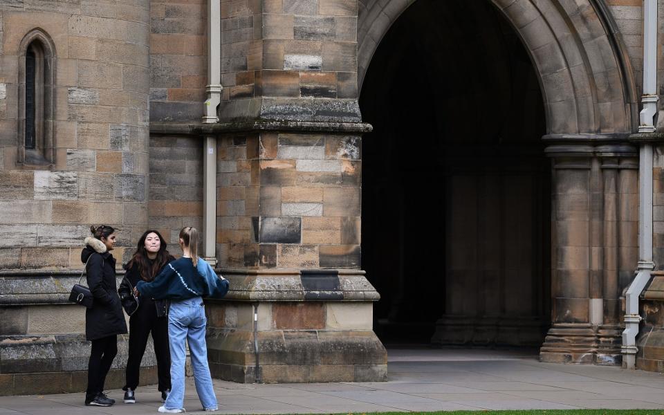Students at Glasgow and other Scottish universities are not allowed to return home during term time - Jeff J Mitchell/Getty Images