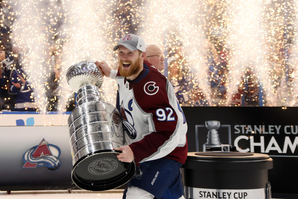 The Avalanche are on top of the hockey world after winning the Stanley Cup. (Photo by Bruce Bennett/Getty Images)