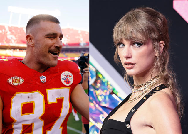 Travis Kelce's girlfriend double-fists at Chiefs' Super Bowl parade