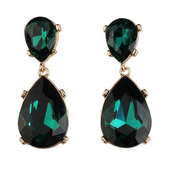 Dewdropsdreams Emerald Teardrop Earrings (Photo: Etsy)