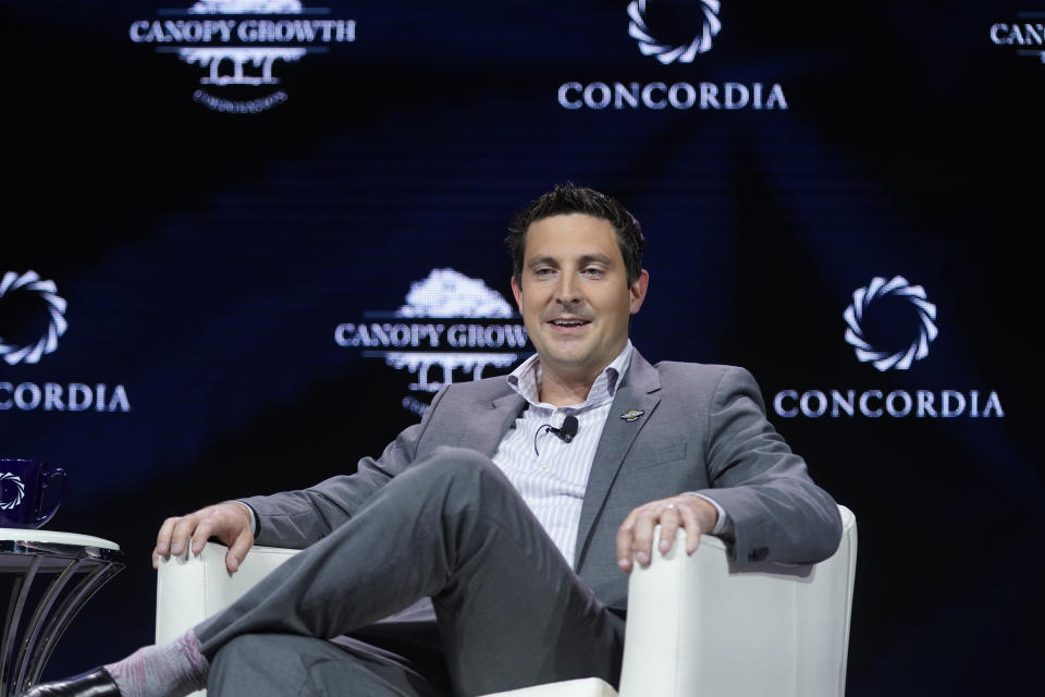 NEW YORK, NEW YORK - SEPTEMBER 23: Mark Zekulin, Chief Executive Officer, Canopy Growth Corporation, speaks onstage during the 2019 Concordia Annual Summit - Day 1 at Grand Hyatt New York on September 23, 2019 in New York City. (Photo by Riccardo Savi/Getty Images for Concordia Summit)