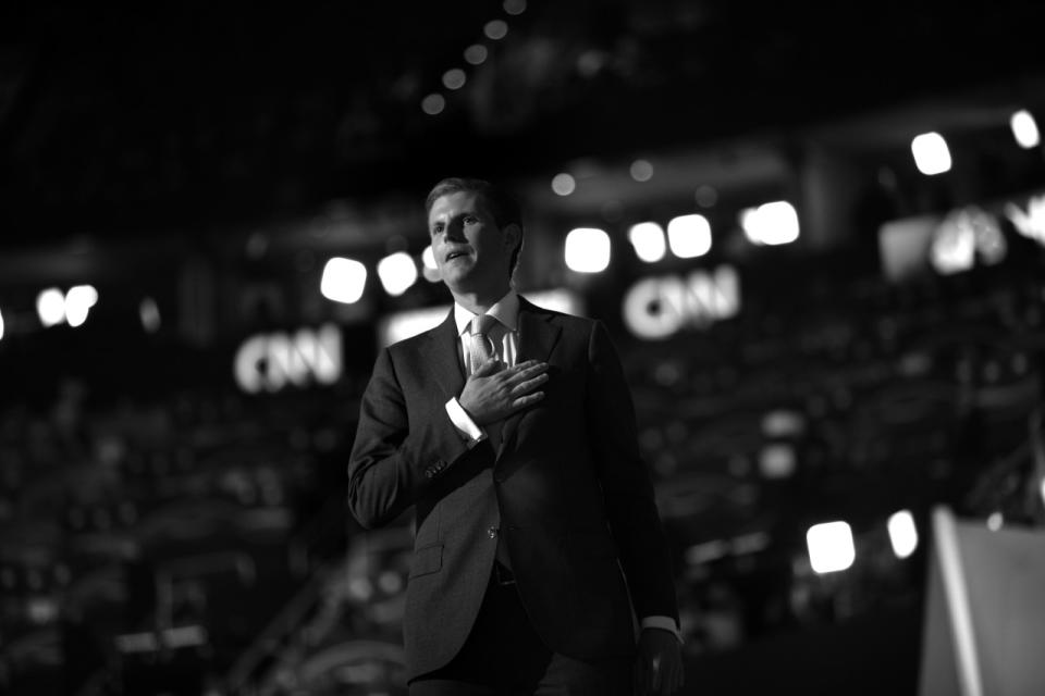 <p>Eric Trump on stage. (Photo: Khue Bui for Yahoo News)</p>