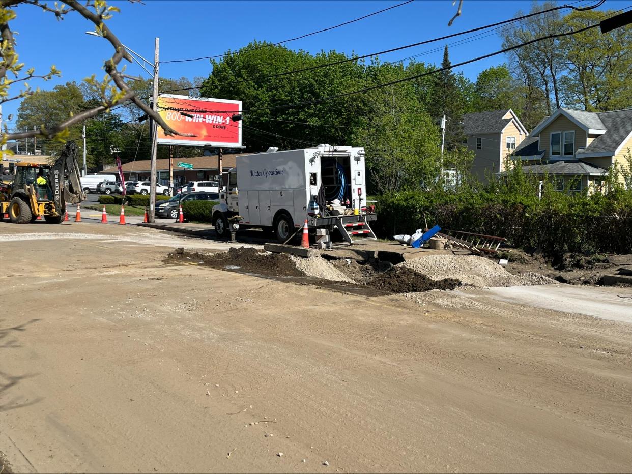 A 16-inch water main broke in the area of 725 Grafton St. early Tuesday morning, the city said.