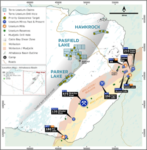 Terra Uranium Mine & Deposits Map