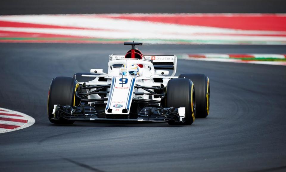 Marcus Ericsson in testing for Sauber