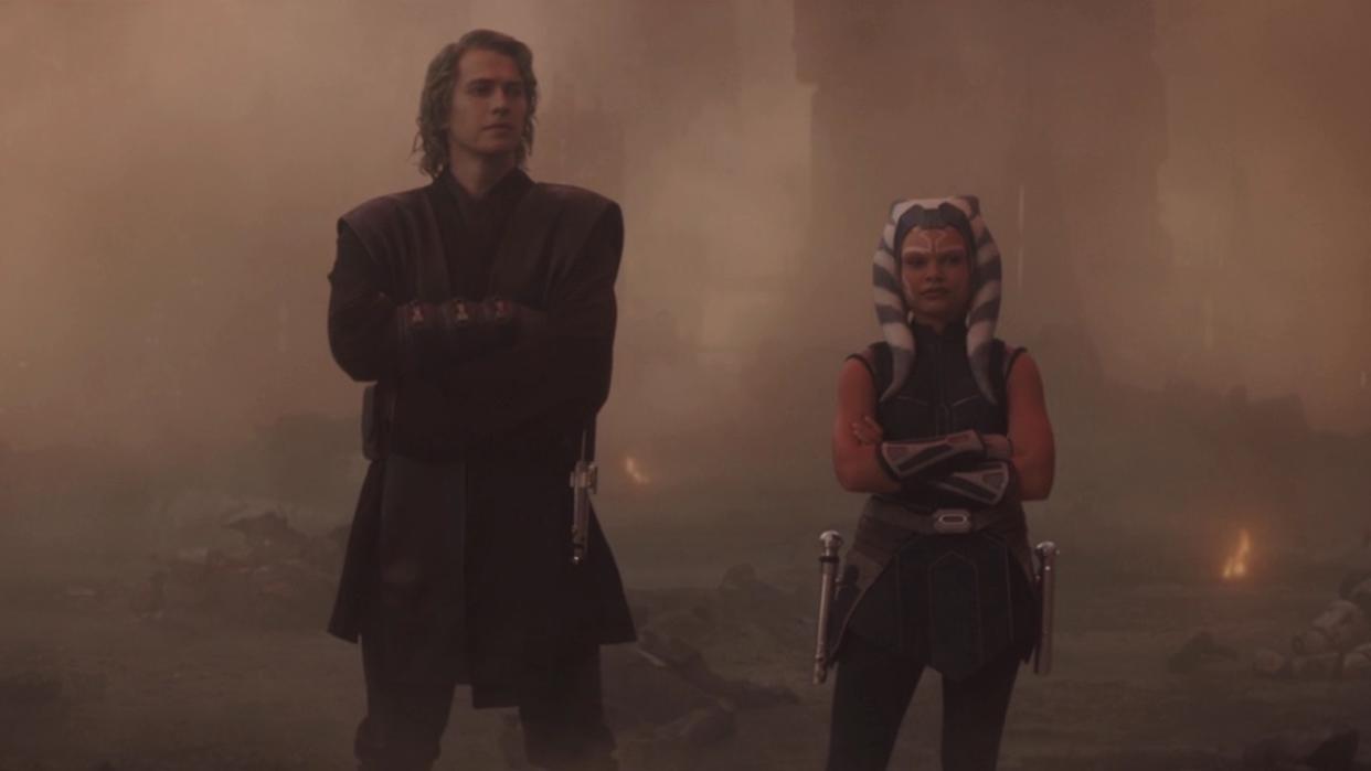  Anakin and Ahsoka in Siege of Mandalore flashback from Ahsoka series 