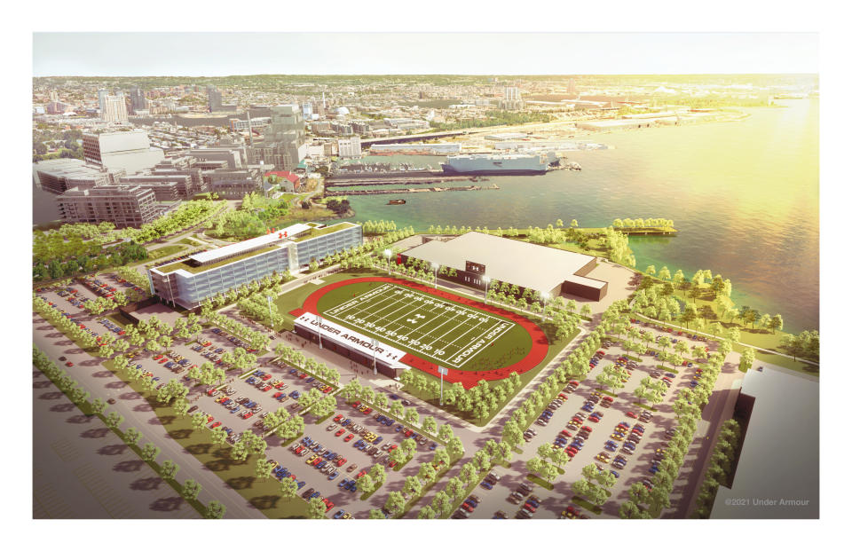 A rendering of Under Armour’s planned global headquarters in Baltimore. - Credit: Bohlin Cywinski Jackson