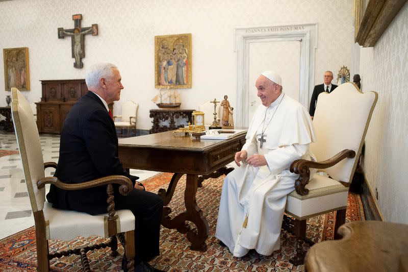 U.S. Vice President Mike Pence meets Pope Francis