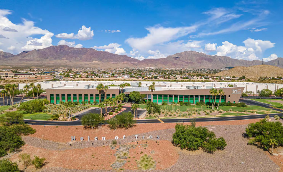 A sale is pending of the Helen of Troy headquarters in West El Paso. The complex includes the 115,000 square-foot office building, front, and 412,000 square-foot warehouse, back.