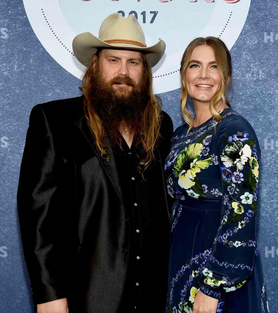 Chris Stapleton (L) and Morgane Stapleton (R) attend the 11th Annual ACM Honors at the Ryman Auditorium on August 23, 2017 in Nashville, Tennessee