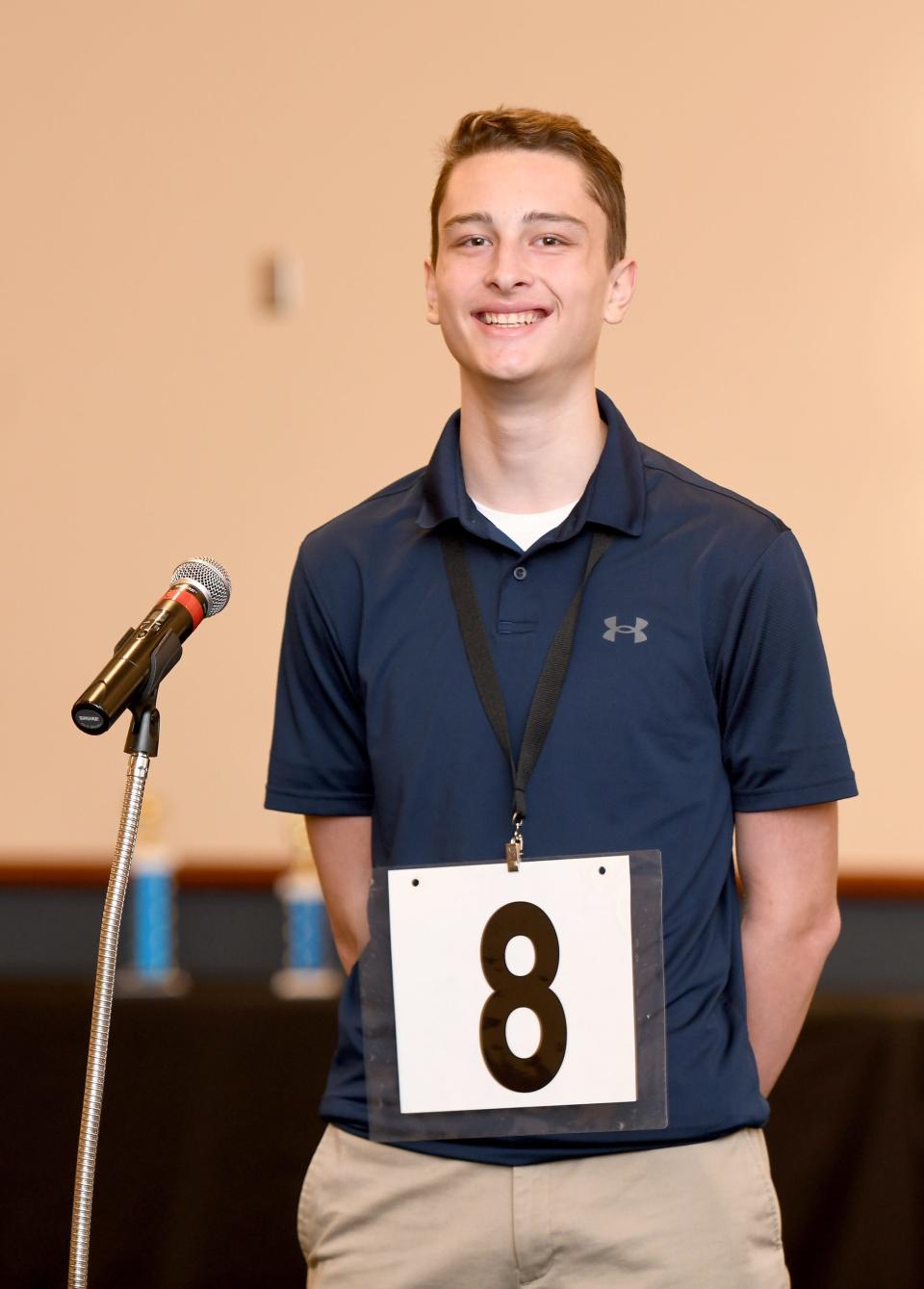 Dover Middle School student Bryce Beckley wins The Canton Repository 77th Regional Final Spelling Bee at Kent State Conference Center on Saturday.