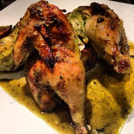 Adobo Roasted Cornish Hens