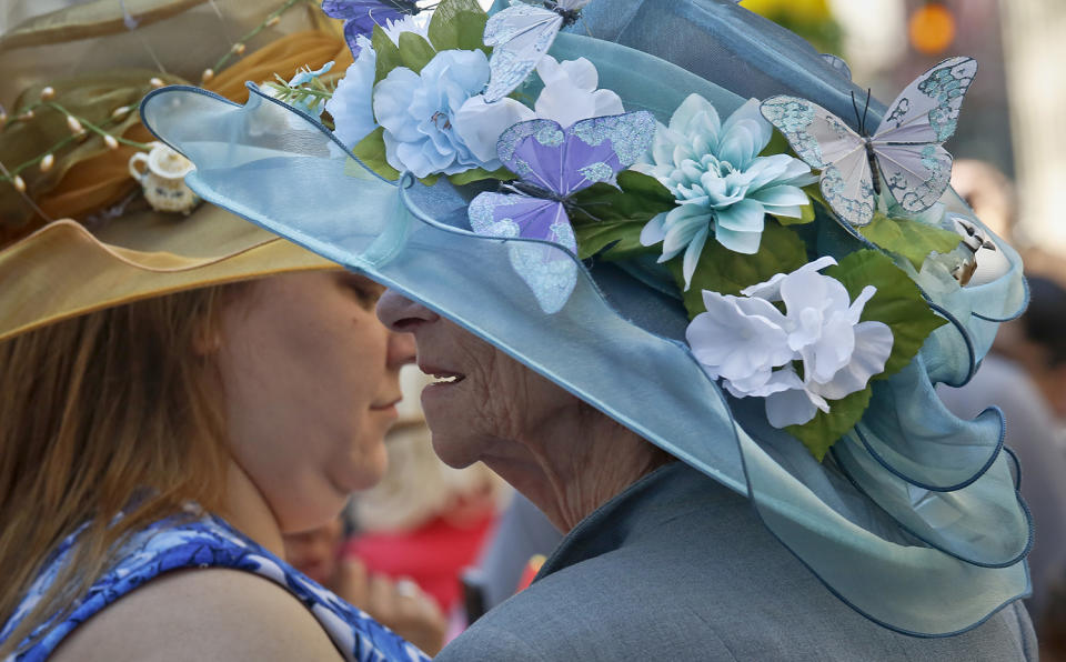 Women wearing Easter bonnets