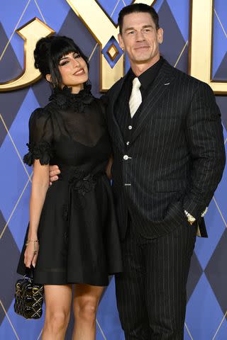 <p>Kate Green/Getty</p> Shay Shariatzadeh and John Cena on Jan. 24, 2024