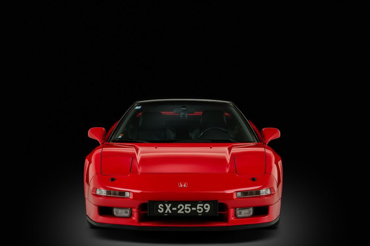 The red Honda NSX is one of three Formula 1 legend Ayrton Senna owned <i>(Image: SWNS/Auto Trader)</i>
