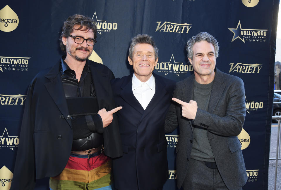 Pedro Pascal, Willem Dafoe and Mark Ruffalo