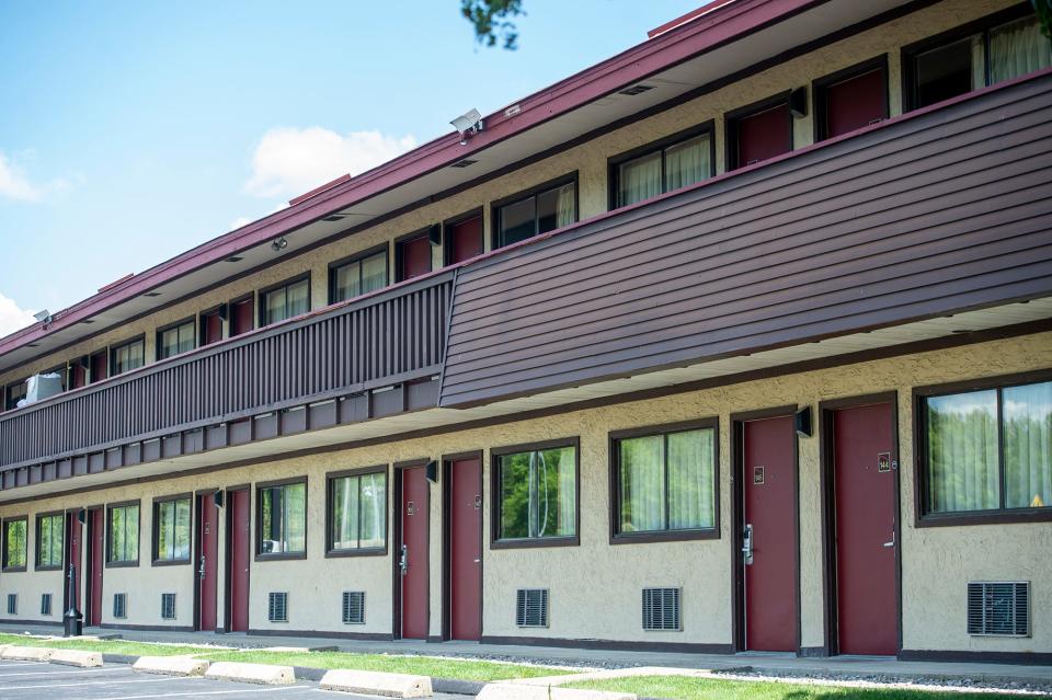 About 40 migrant refugees were recently moved into the Red Roof Inn on Cochituate Road in Framingham, July 31, 2023.