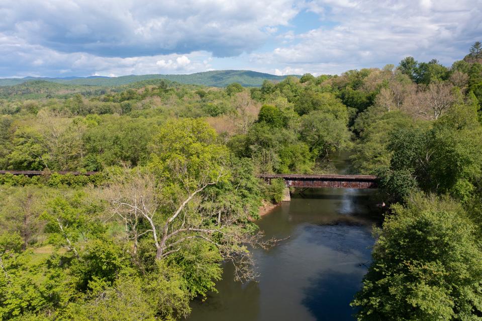 A look at parts of the future Ecusta Trail on an abandoned railroad from Hendersonville to Brevard.