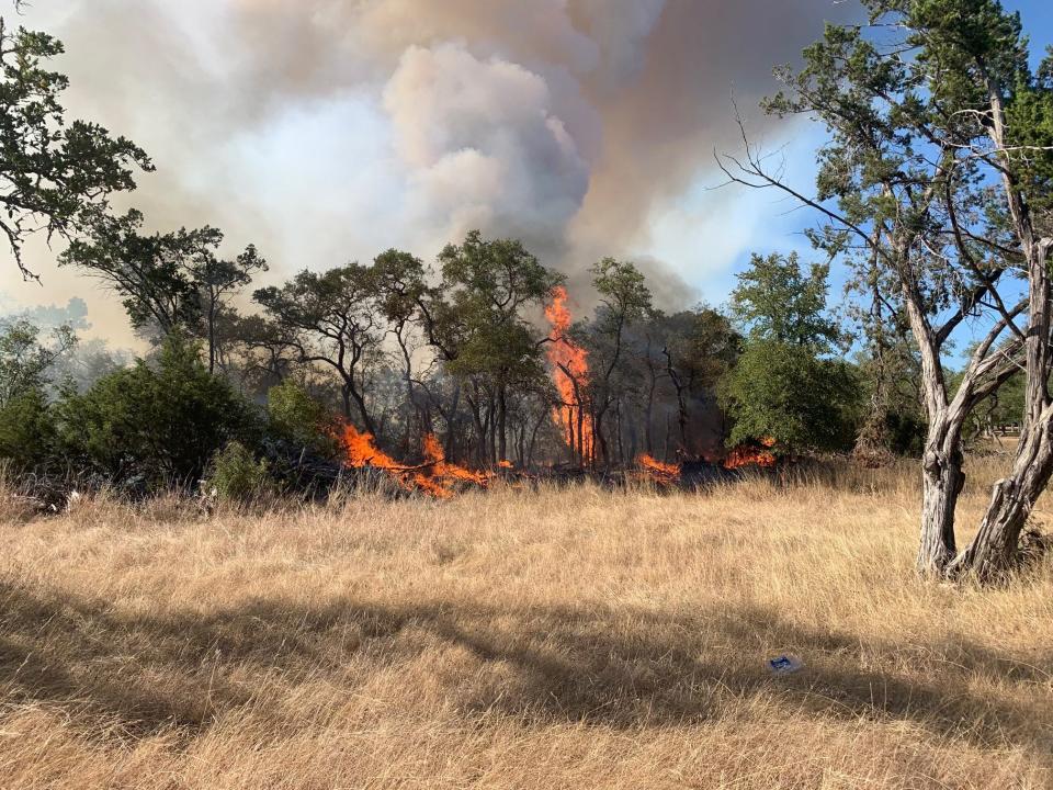 Crews continue to battle the Oak Grove Fire, which was nearly 30% contained Sunday afternoon.