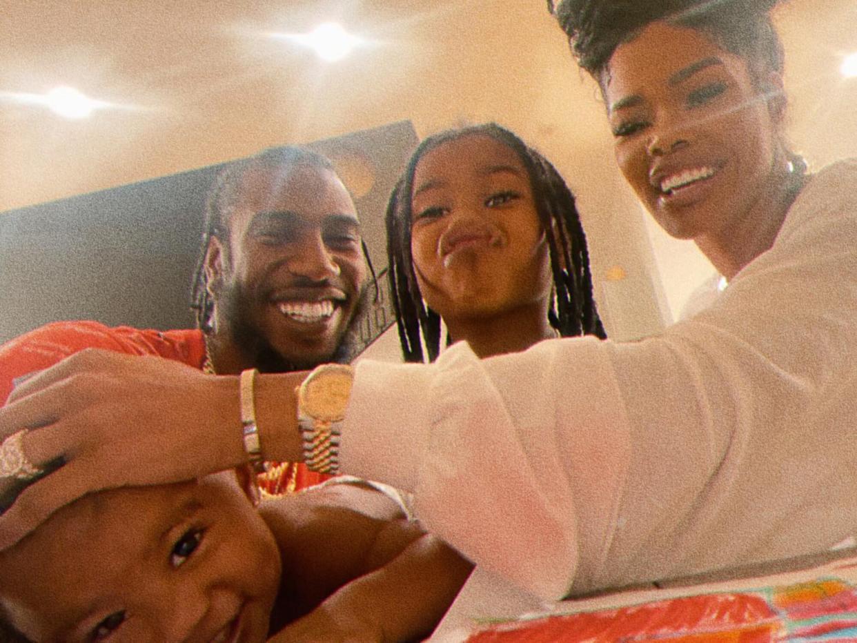 Teyana Taylor and Iman Shumpert with their kids