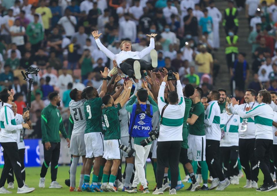 Herve Renard guided Saudi Arabia to one of the greatest footballing days in their history (AFP via Getty Images)