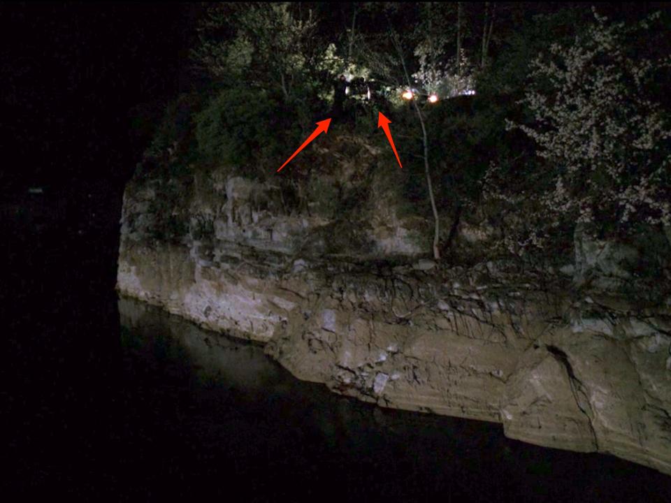 James Gandolfini and Michael Imperioli were chained to a tree while filming a cliffside scene on 