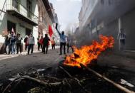 Protests against Ecuador's President Lenin Moreno's austerity measures, in Quito