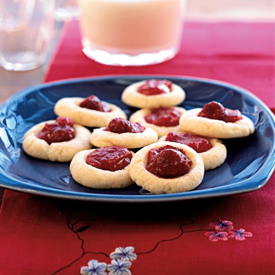 Raspberry Thumbprint Cookies