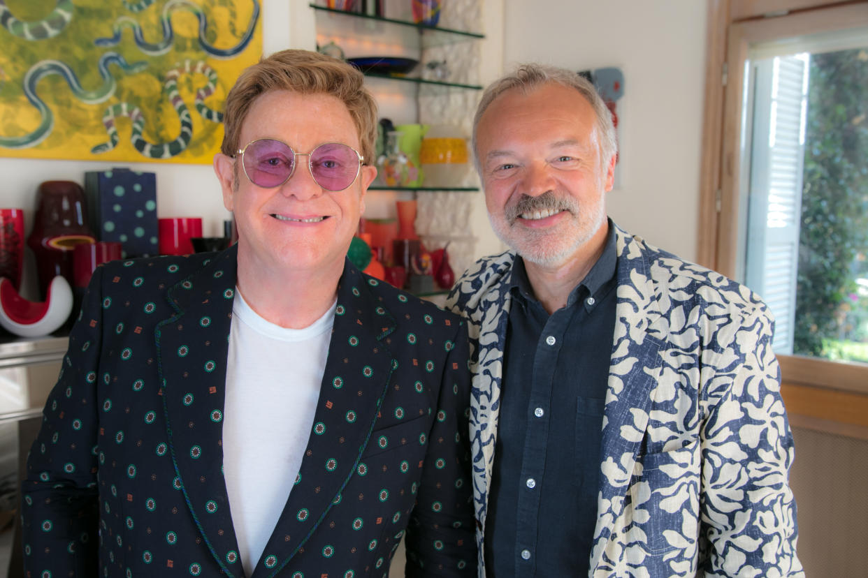 Sir Elton John opens up to Graham Norton in a new documentary (Credit: BBC)