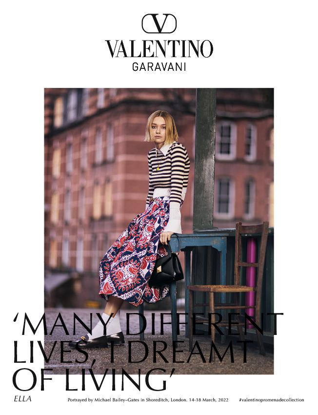 An image from the Valentino Garavani “Promenade” campaign. - Credit: Michael Bailey Gates courtesy of Valentino