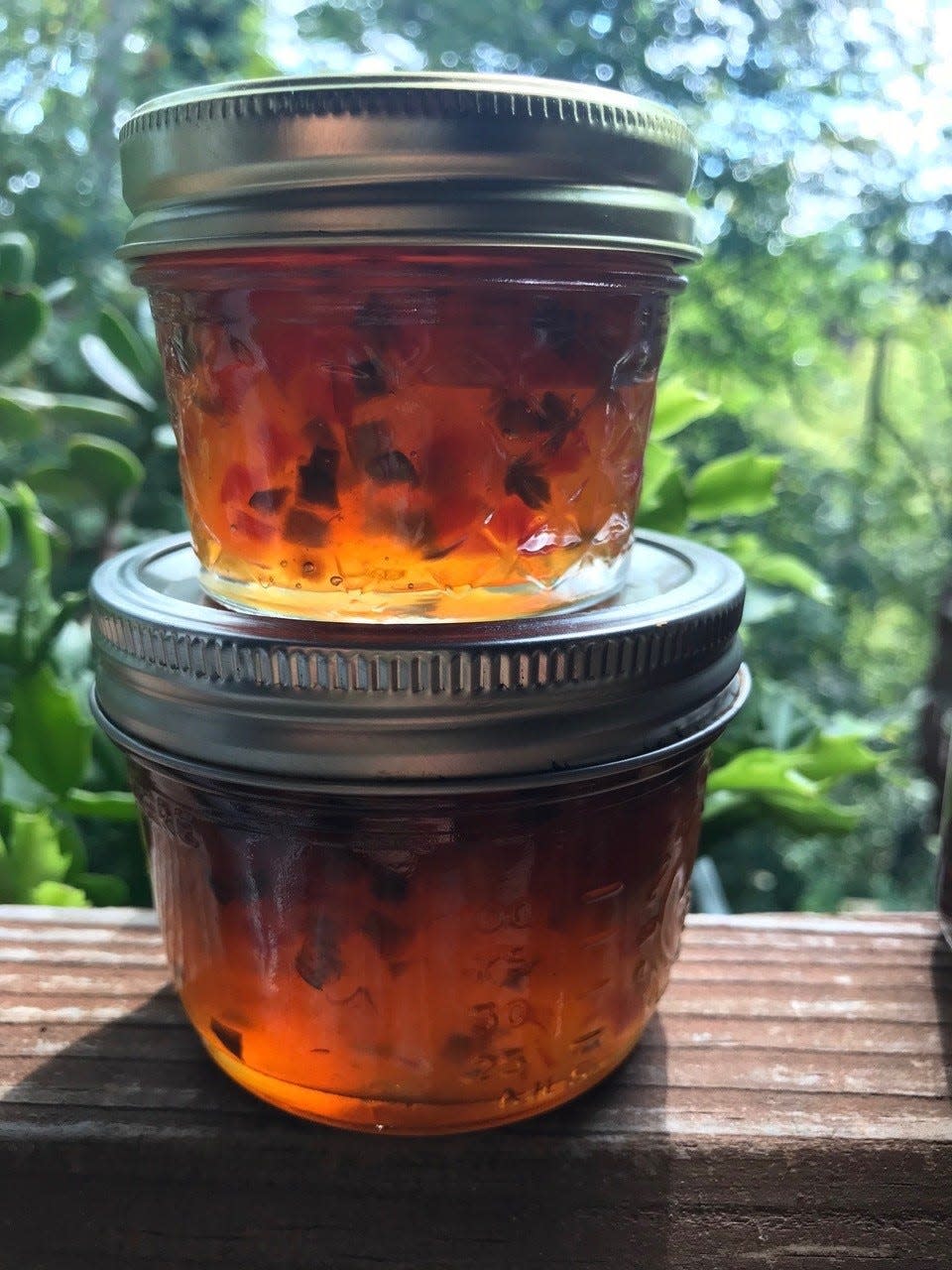 Hot and sweet confetti pepper jam