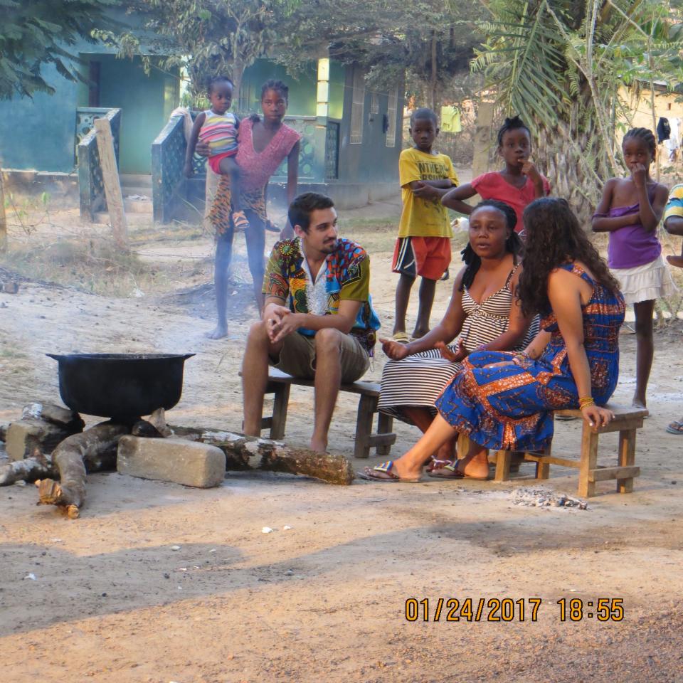 Peace Corps Volunteers Christopher Gozdziewski and Kayla Gonzalez in Liberia