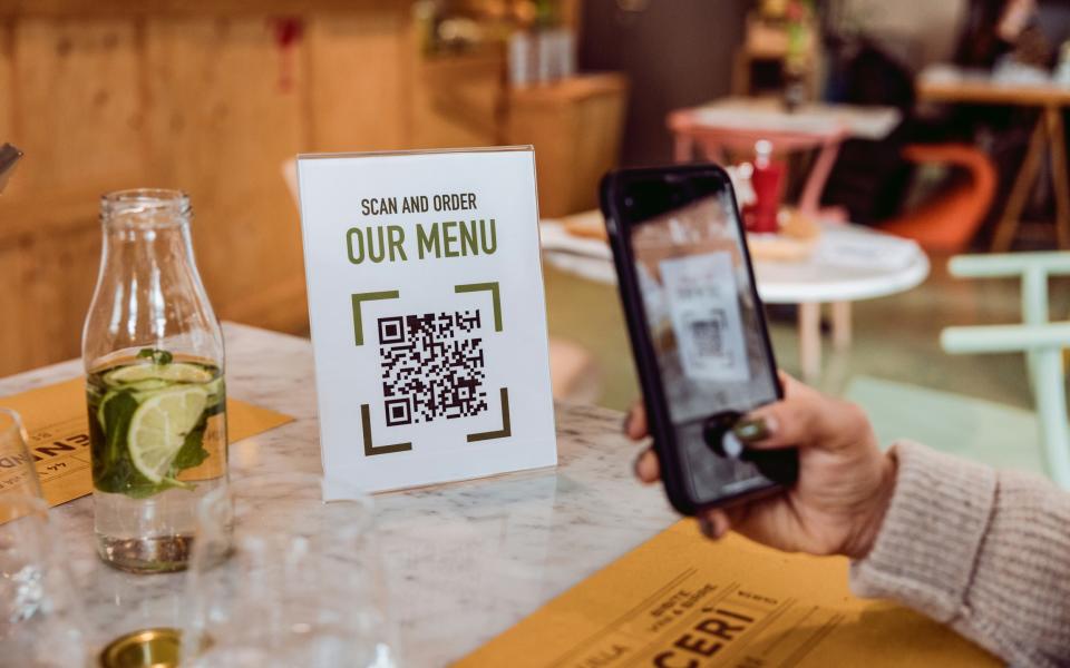 Placing orders via a QR code is becoming the norm