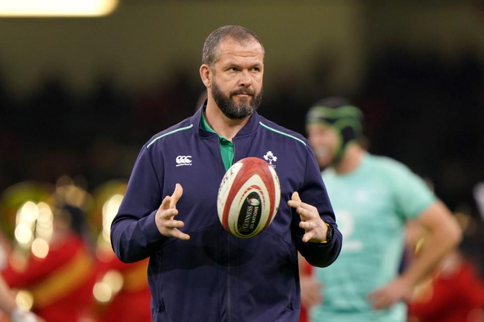 Ireland head coach Andy Farrell was delighted with his side’s opening Six Nations win in Wales (Joe Giddens/PA) (PA Wire)