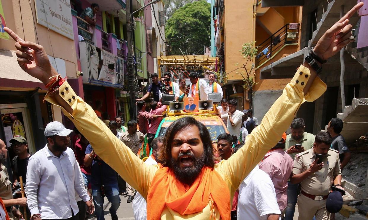 <span>K Annamalai, one of the BJP’s most talked-about candidates, is campaigning in Tamil Nadu, where Modi hopes to make major gains</span><span>Photograph: Jagadeesh Nv/EPA</span>