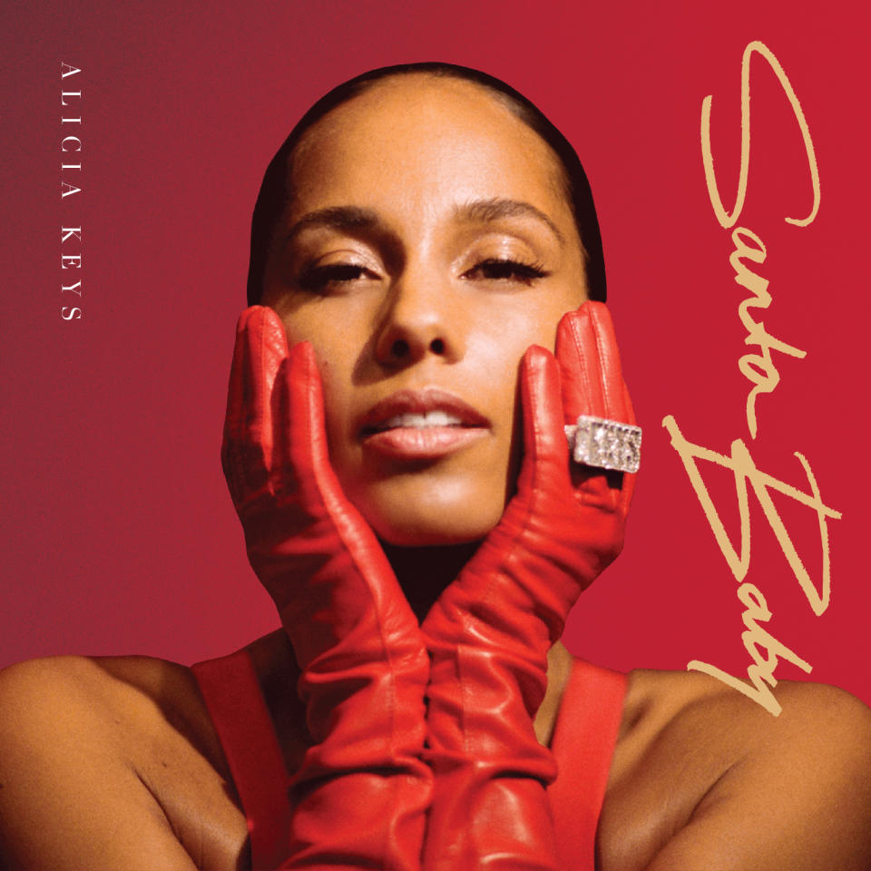 This image released by Alicia Keys Records shows “Santa Baby” by Alicia Keys. (Alicia Keys Records via AP)