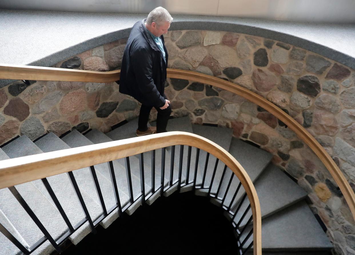 The Chase building on College Avenue in downtown Appleton. Developer David Baehr, pictured, says the building will have commercial space, apartments, an entertainment venue and will continue to be the home of Chase Bank.