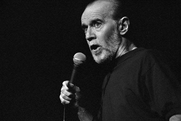 George Carlin performs a standup on June 1, 1992 in Cheyenne, WY. - Credit: Mark Junge/Getty Images