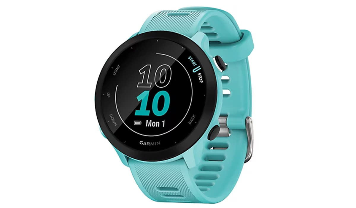 teal blue garmin smartwatch